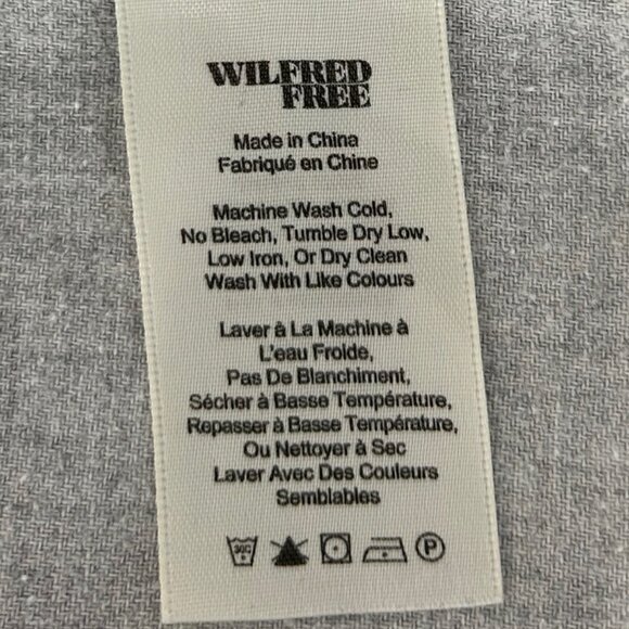 Wilfred Free Cotton Grey Tone Shirt Sz XXS - Picture 5 of 8